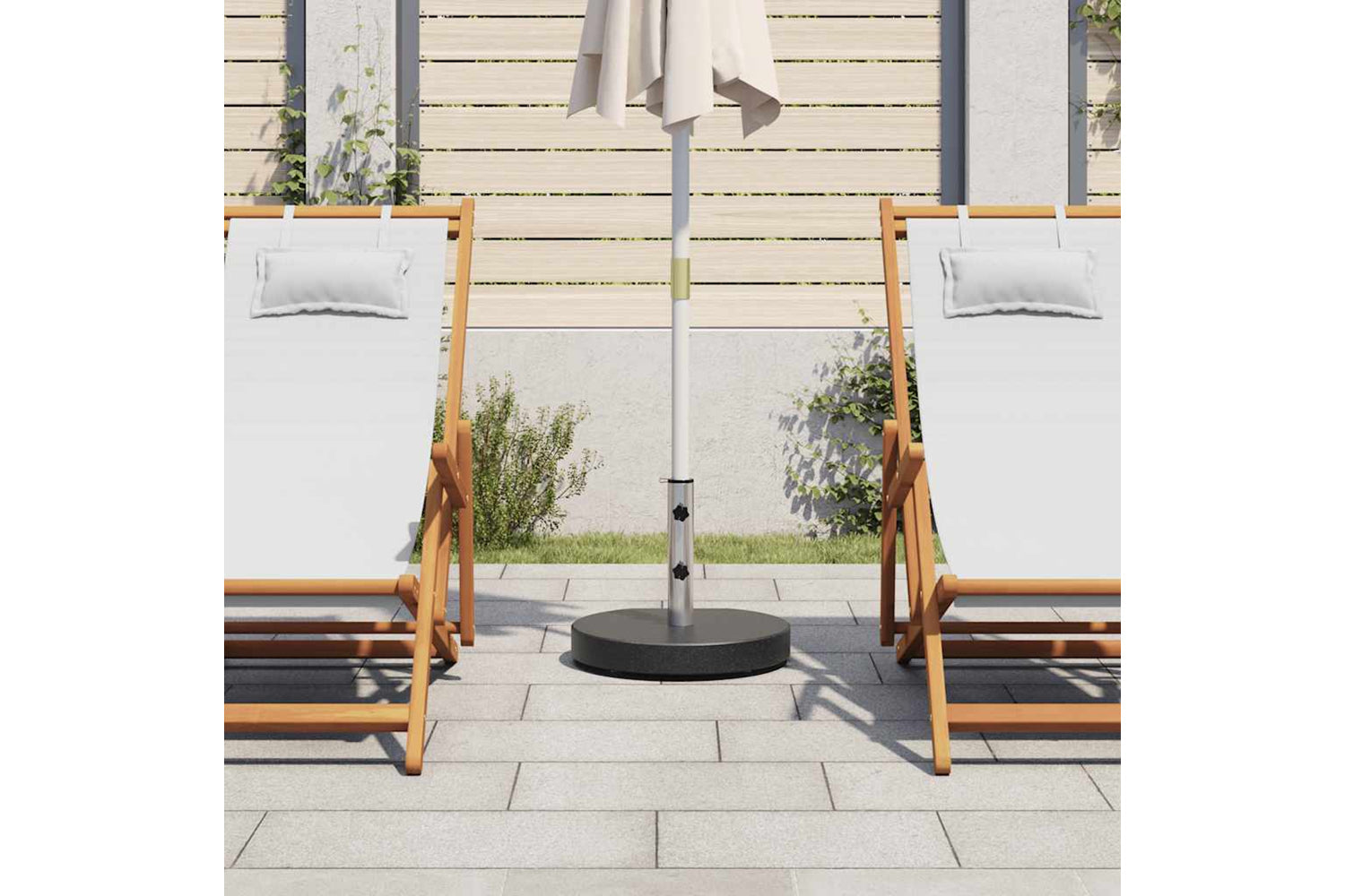 Vidaxl 45064 Parasol Base Granite 28.5 Kg Round Black-2