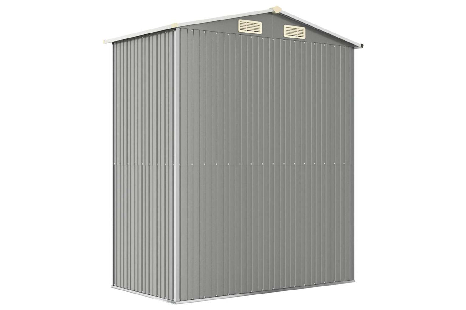 vidaXL 319269 Garden Shed Light Grey 192x108x223cm Galvanised Steel-5