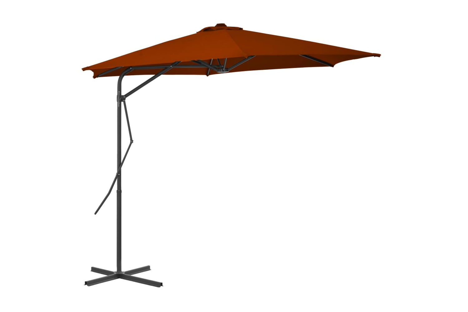 vidaXL 312519 Outdoor Parasol With Steel Pole Terracotta 300x230cm-2