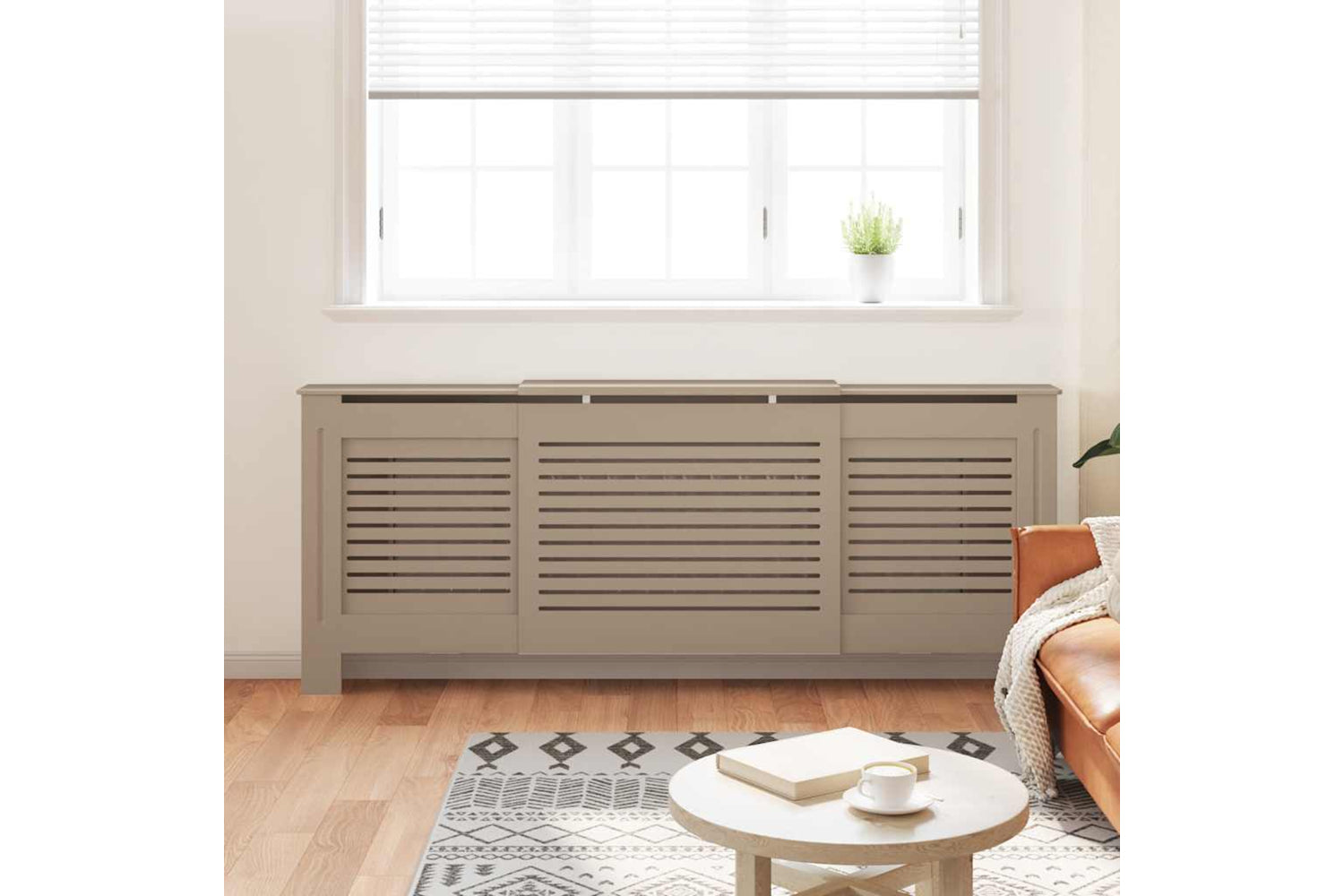 vidaXL Mdf Radiator Cover 205cm-2