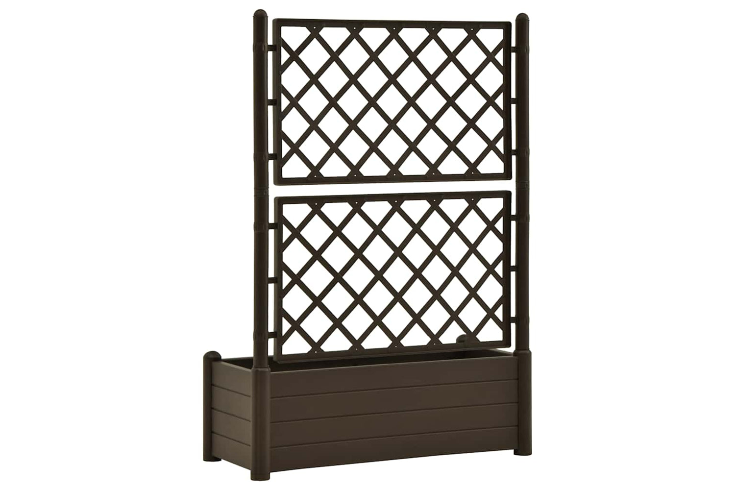 vidaXL 313984 Garden Planter With Trellis 100x43x142cm Pp Mocha-5