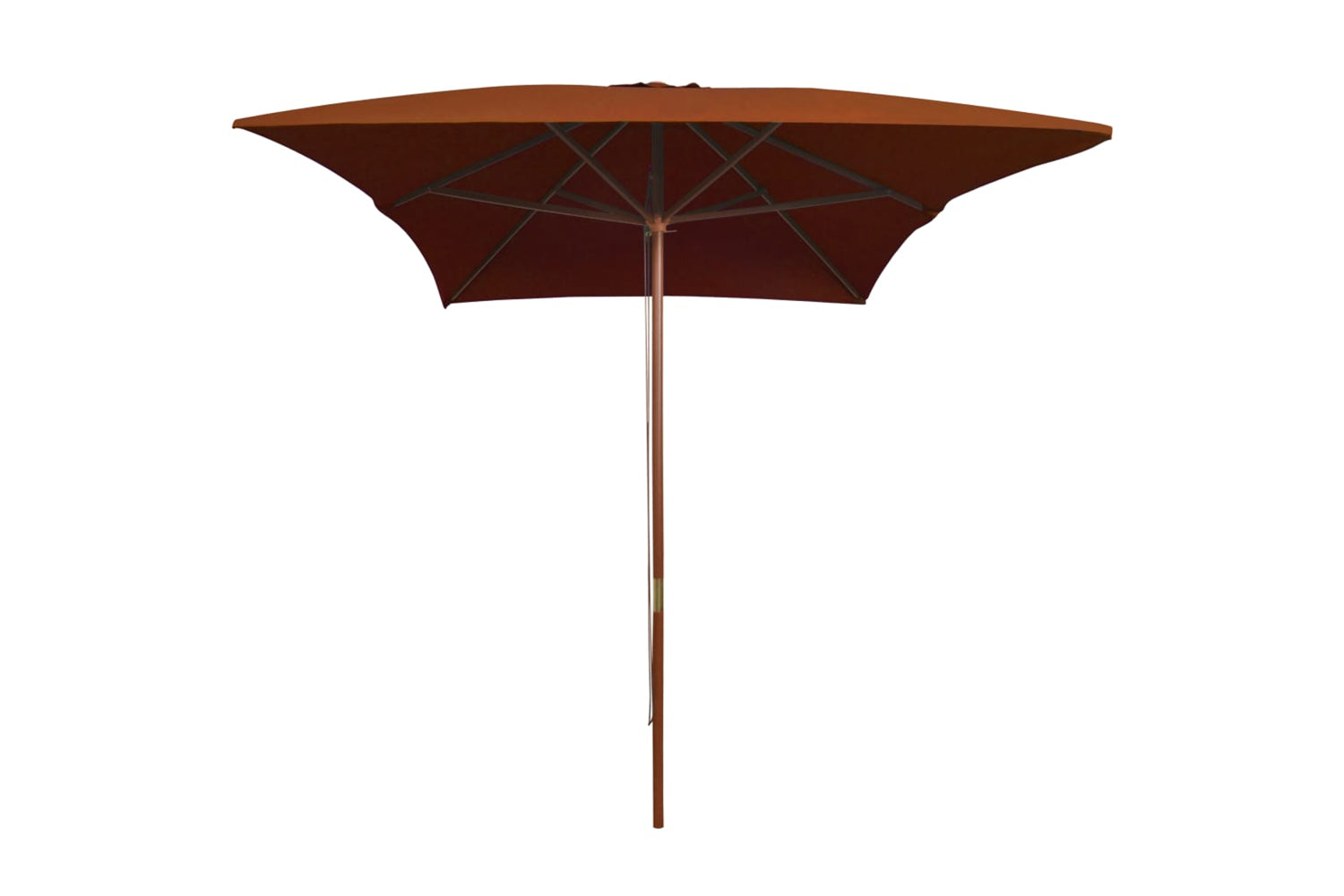 vidaXL 313759 Outdoor Parasol With Wooden Pole Terracotta 200x300cm-2