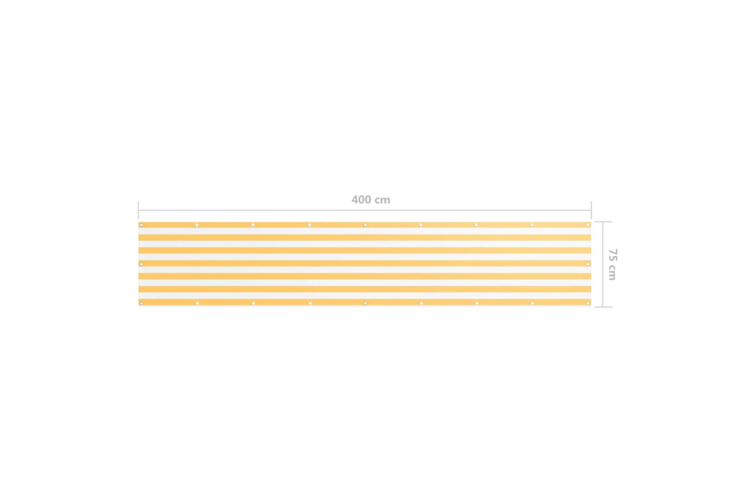 vidaXL 134901 Balcony Screen White And Yellow 75x400cm Oxford Fabric-5