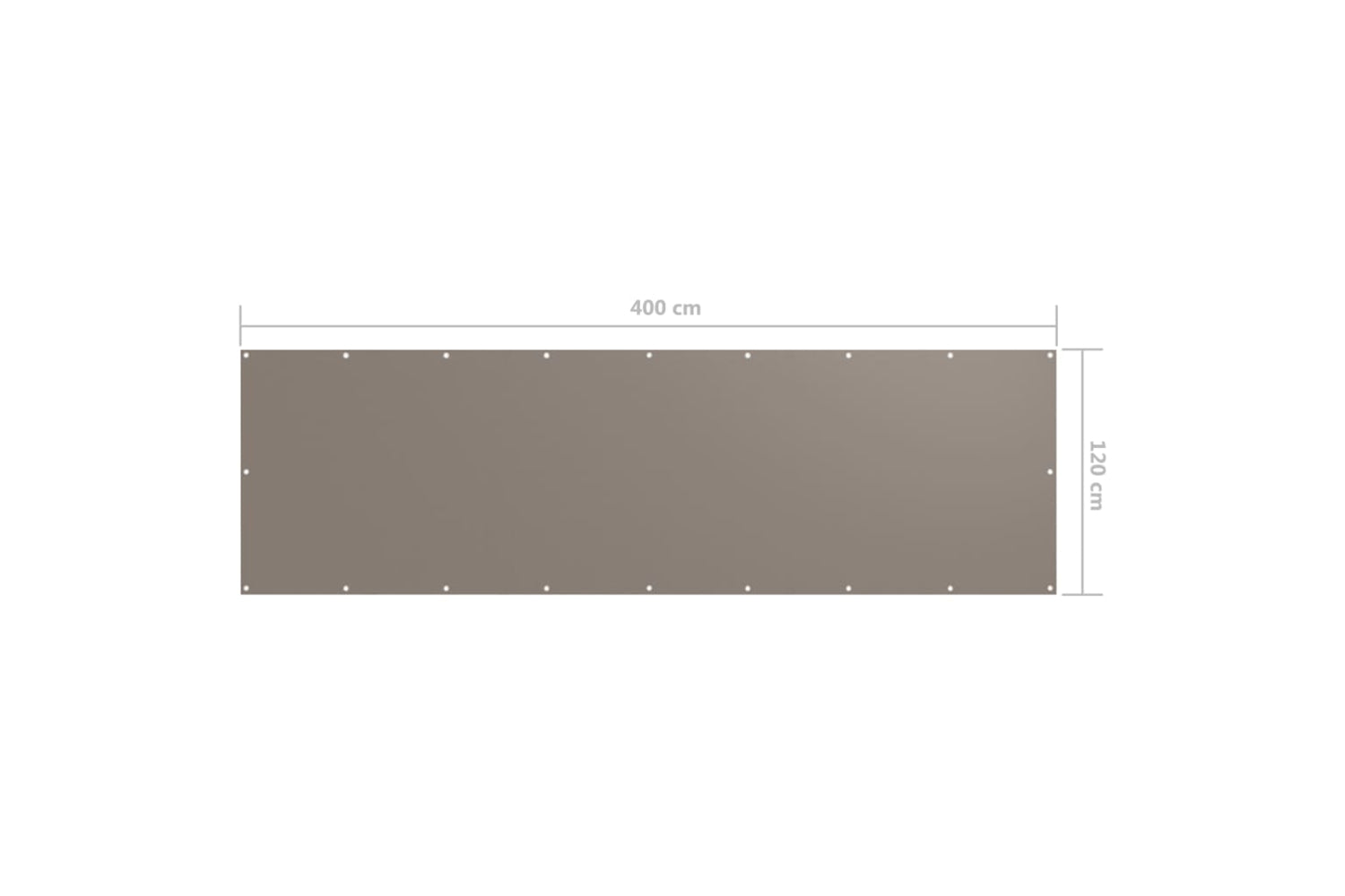 vidaXL 134993 Balcony Screen Taupe 120x400cm Oxford Fabric-5