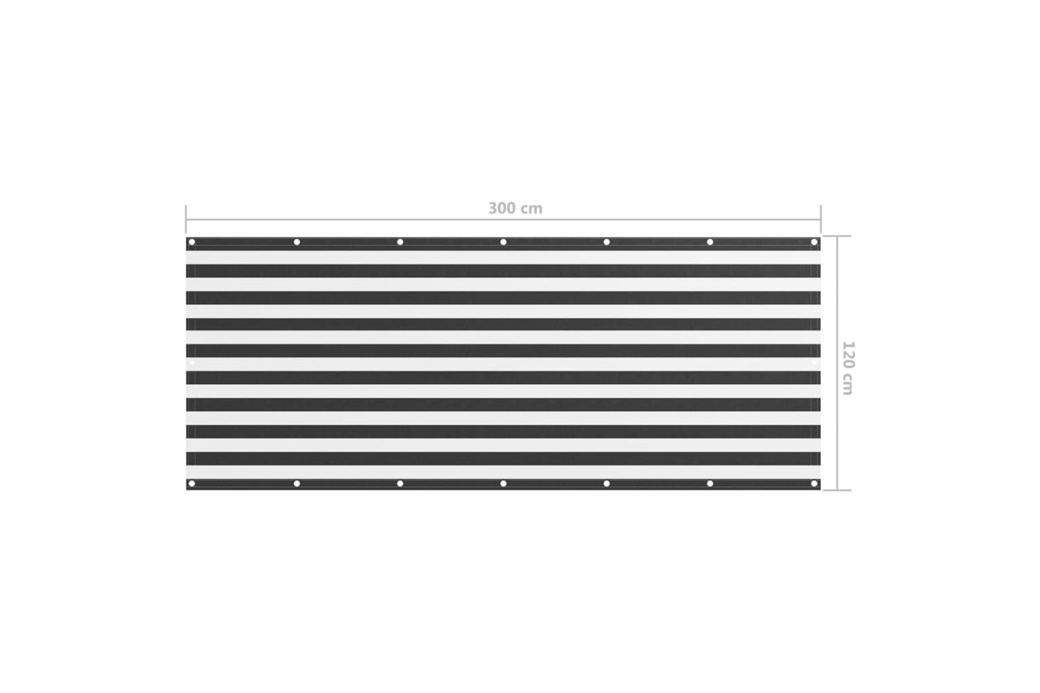 vidaXL 134884 Balcony Screen Anthracite And White 120x300cm Oxford Fabric-5
