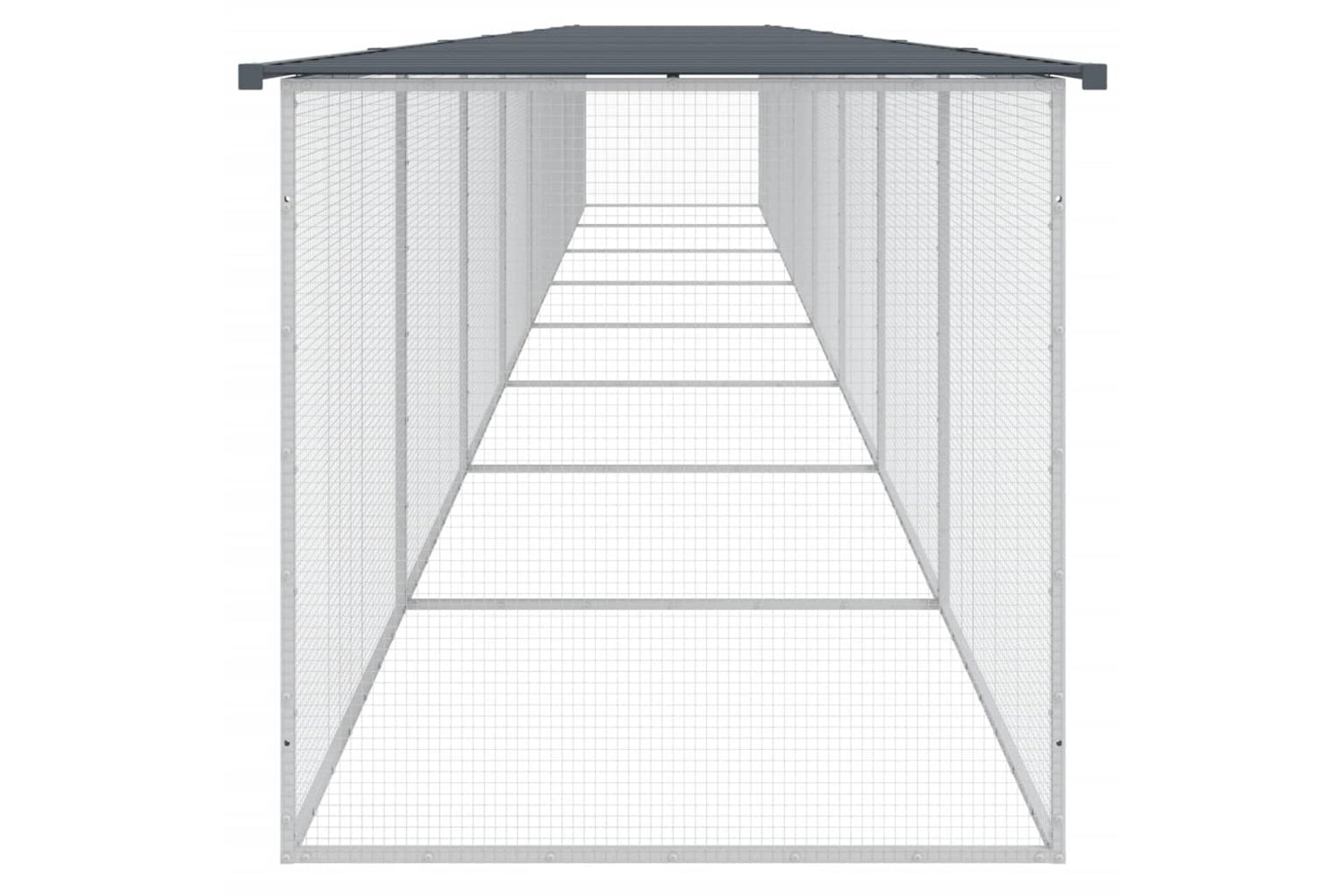 vidaXL 3189052 Chicken Cage With Roof Anthracite 803x98x90cm Galvanised Steel-3