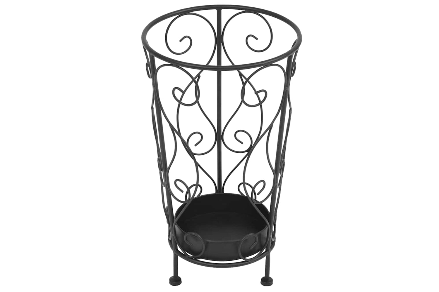 vidaXL 245932 Umbrella Stand Vintage Style Metal 26x46cm Black-2