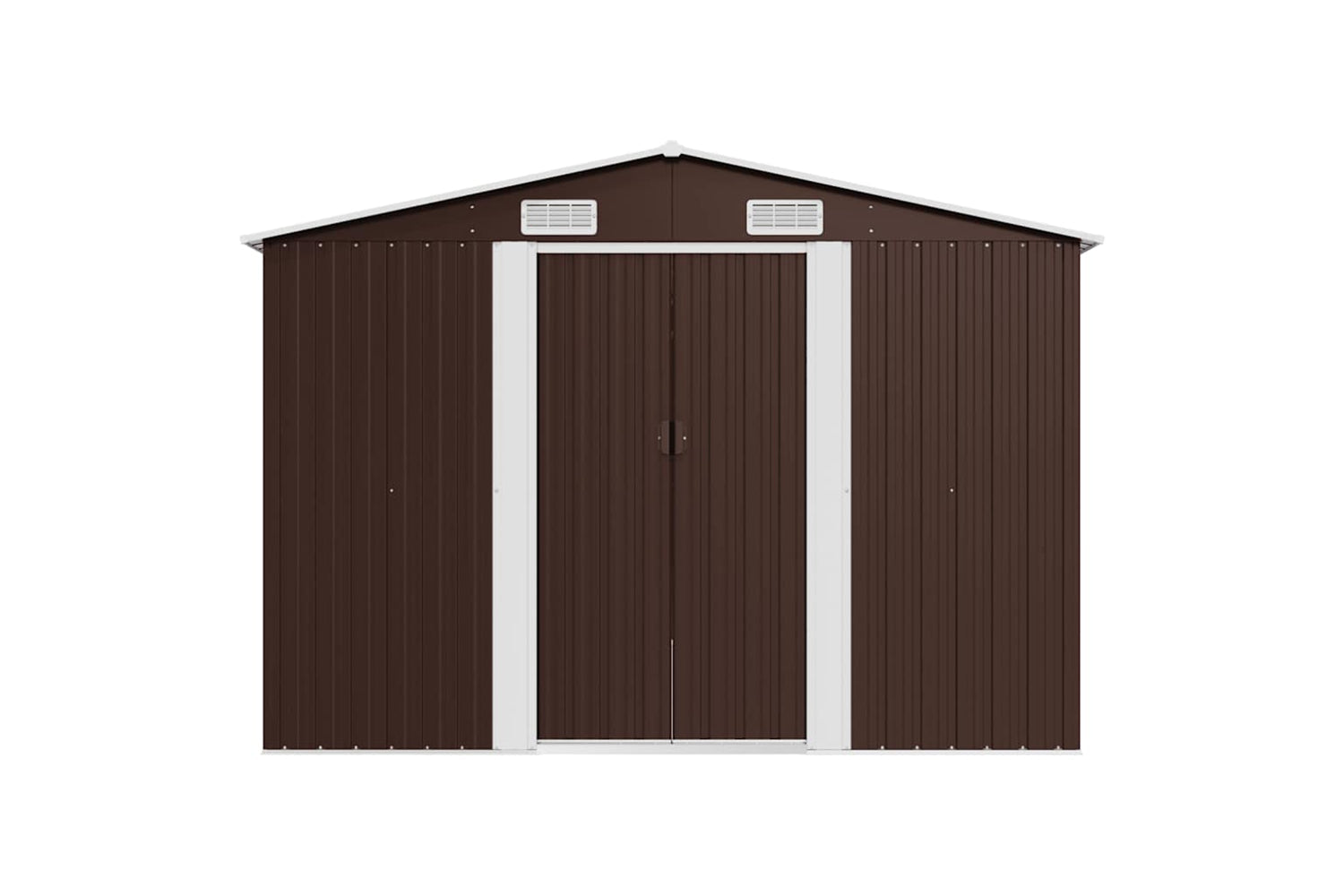 vidaXL 143351 Garden Shed 257x489x181cm Metal Brown-5