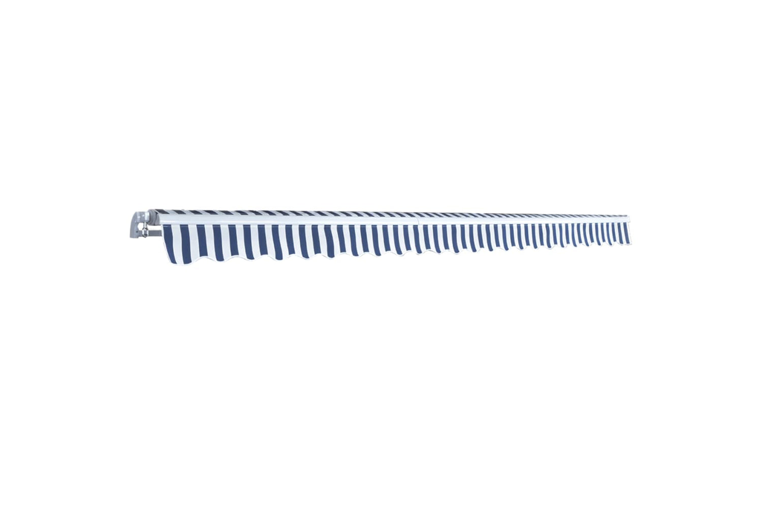 vidaXL 42154 Folding Awning Manual-operated 500cm Blue And White-3