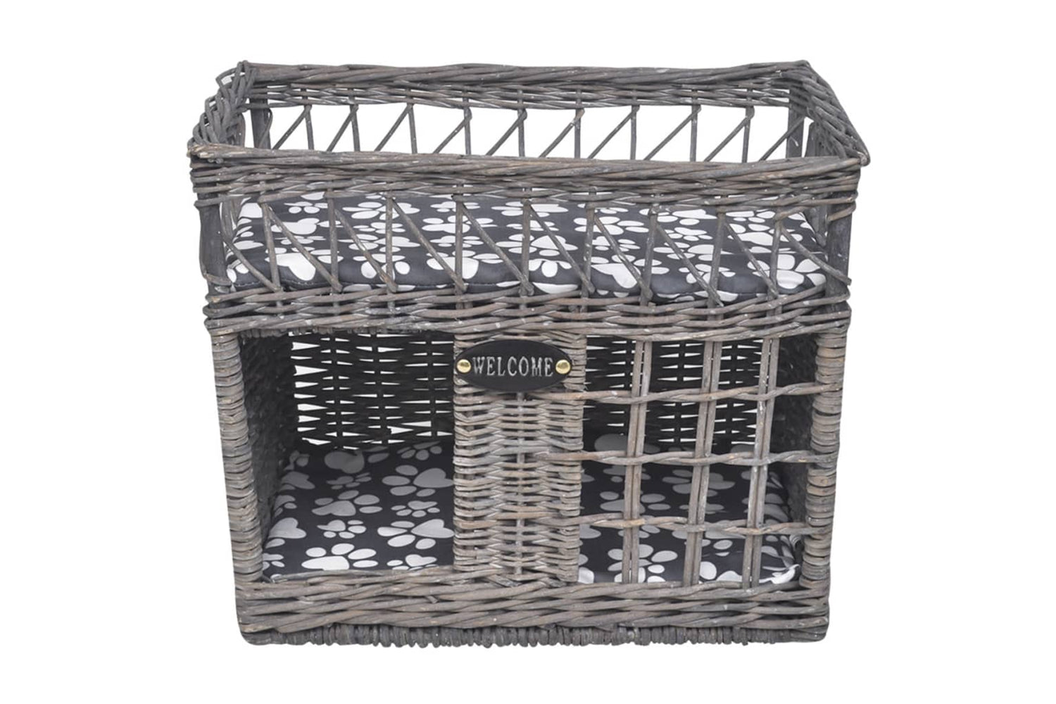 Vidaxl 170225 Willow Cat Tree Pet House/bed/scratching Post With Cushion Square-2