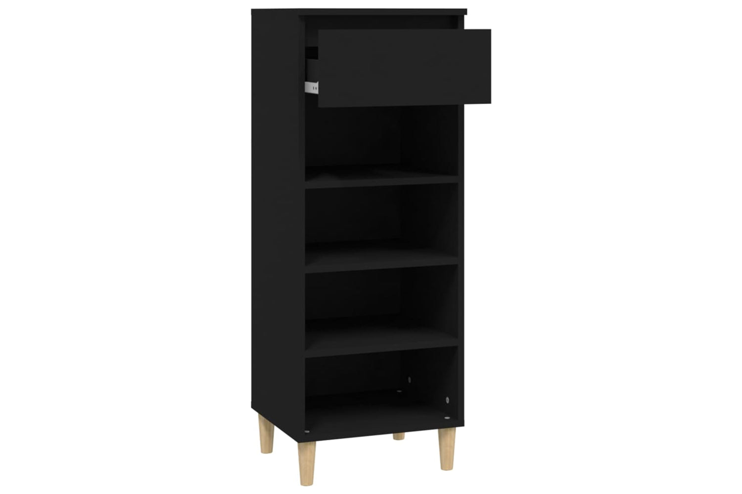 vidaXL 819773 Shoe Cabinet Black 40x36x105cm Engineered Wood-3