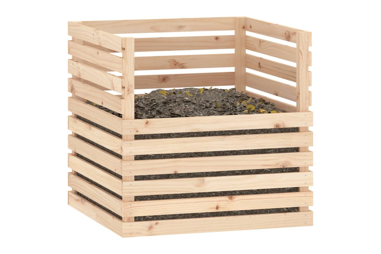 vidaXL 822187 Composter 80x80x78cm Solid Wood Pine-3