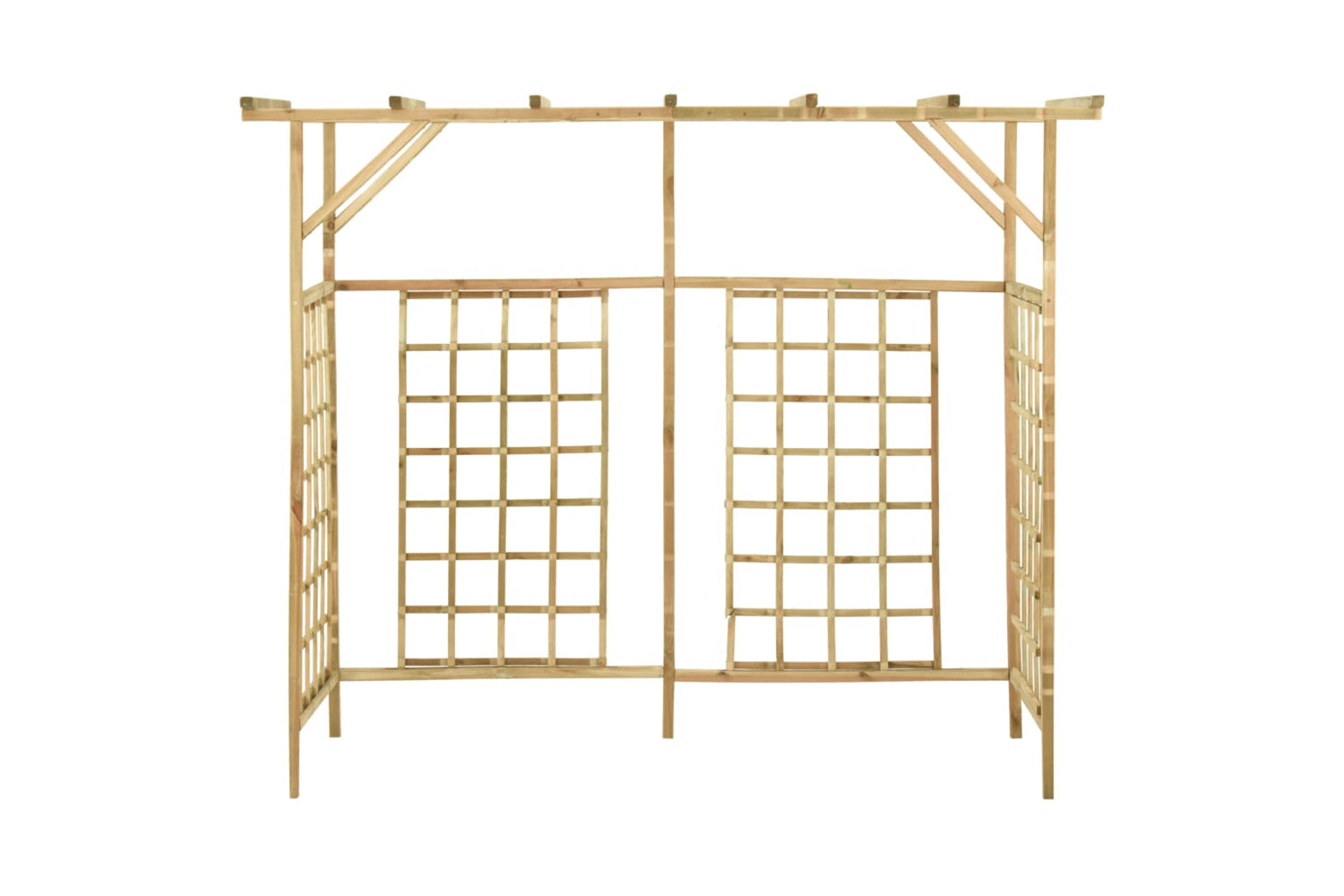 Vidaxl 316064 Garden Pergola For Triple Bins Impregnated Pinewood-2