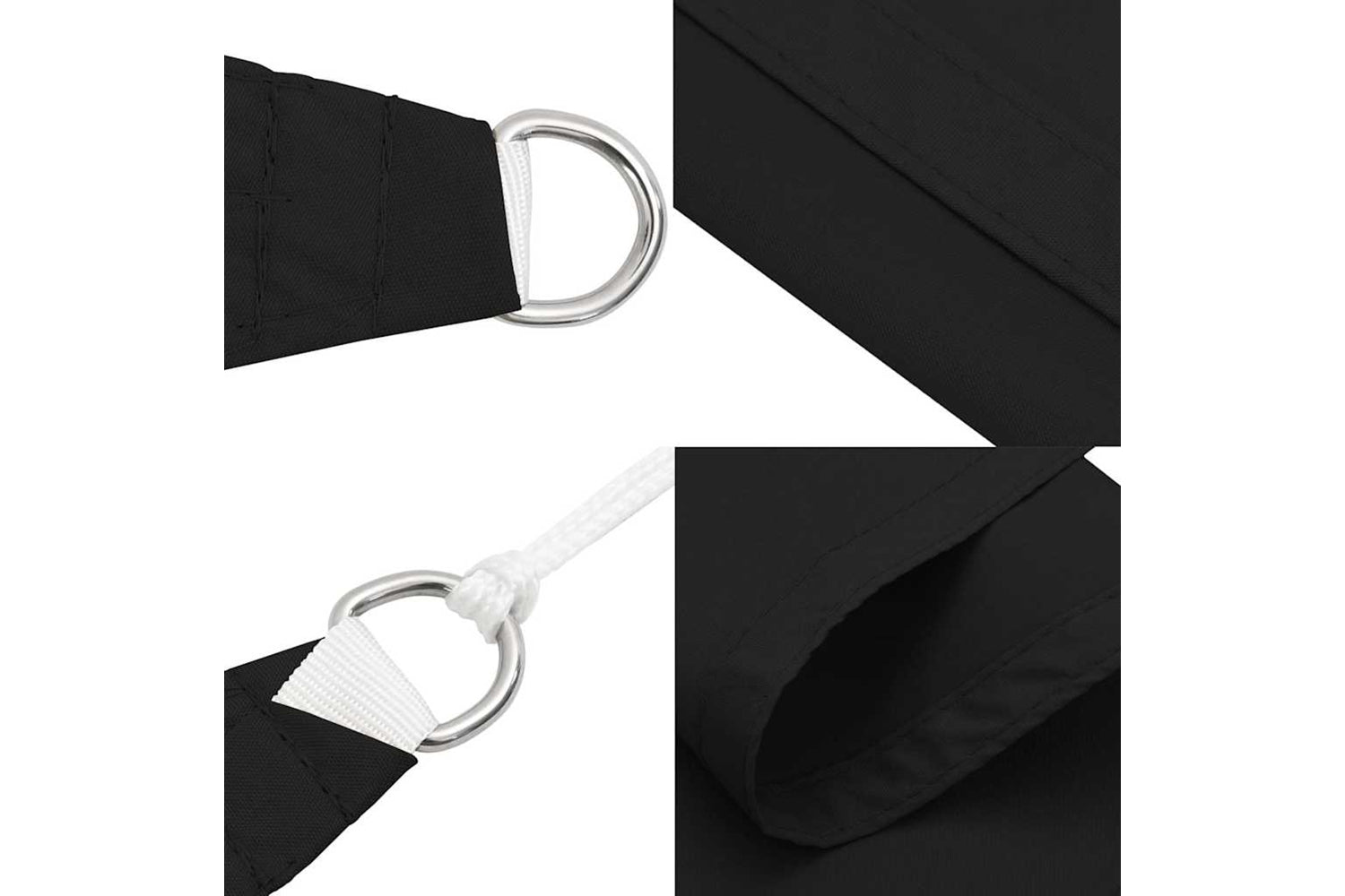 Vidaxl 135740 Sunshade Sail Oxford Fabric Square 2x2 M Black-6