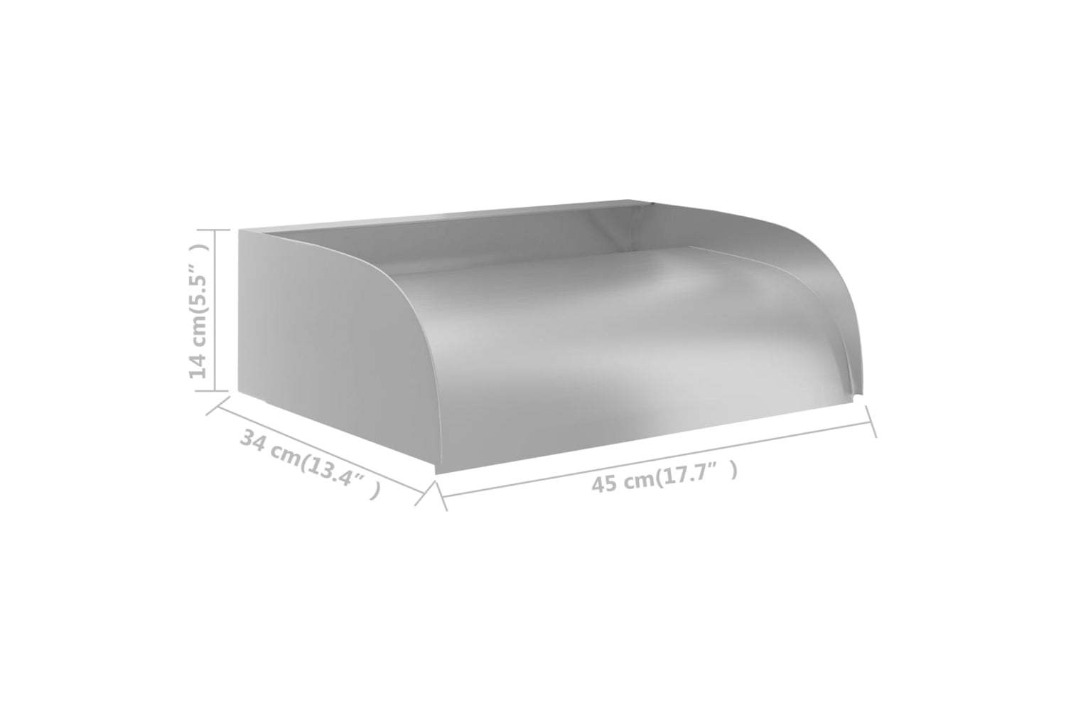 vidaXL 148877 Waterfall 45x34x14cm Stainless Steel 304-6