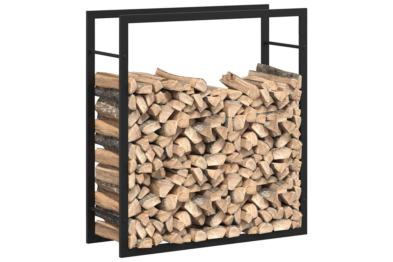 vidaXL 350307 Firewood Rack Matt Black 80x28x86cm Steel-3
