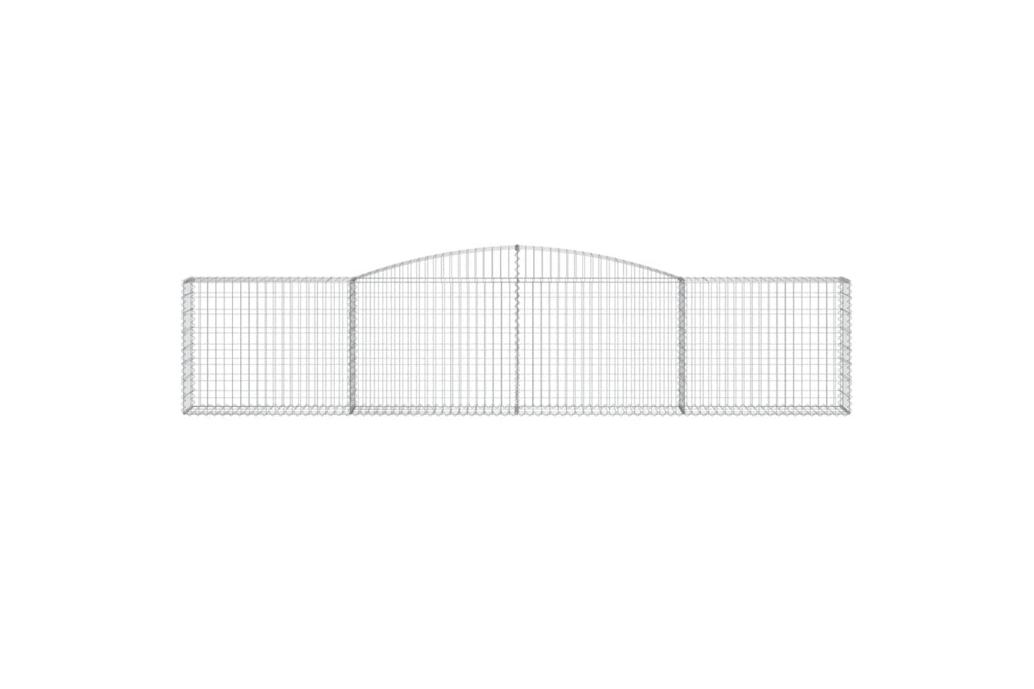 vidaXL 3146861 Arched Gabion Baskets 10 Pcs 400x30x80/100cm Galvanised Iron-3