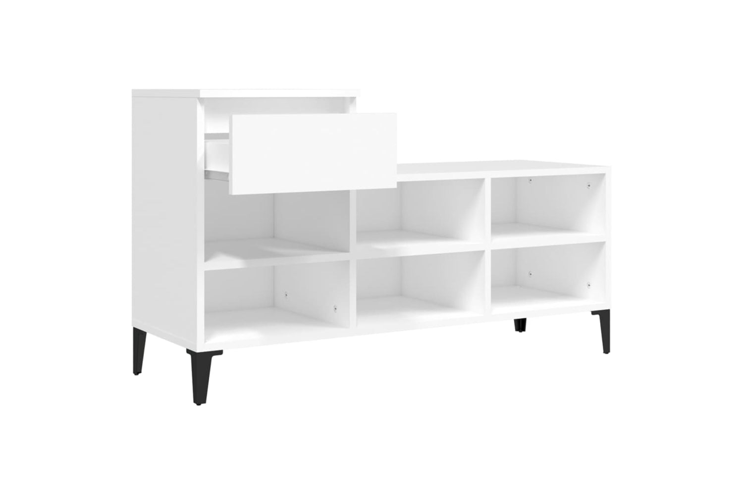 vidaXL 821212 Shoe Cabinet White 102x36x60cm Engineered Wood-6