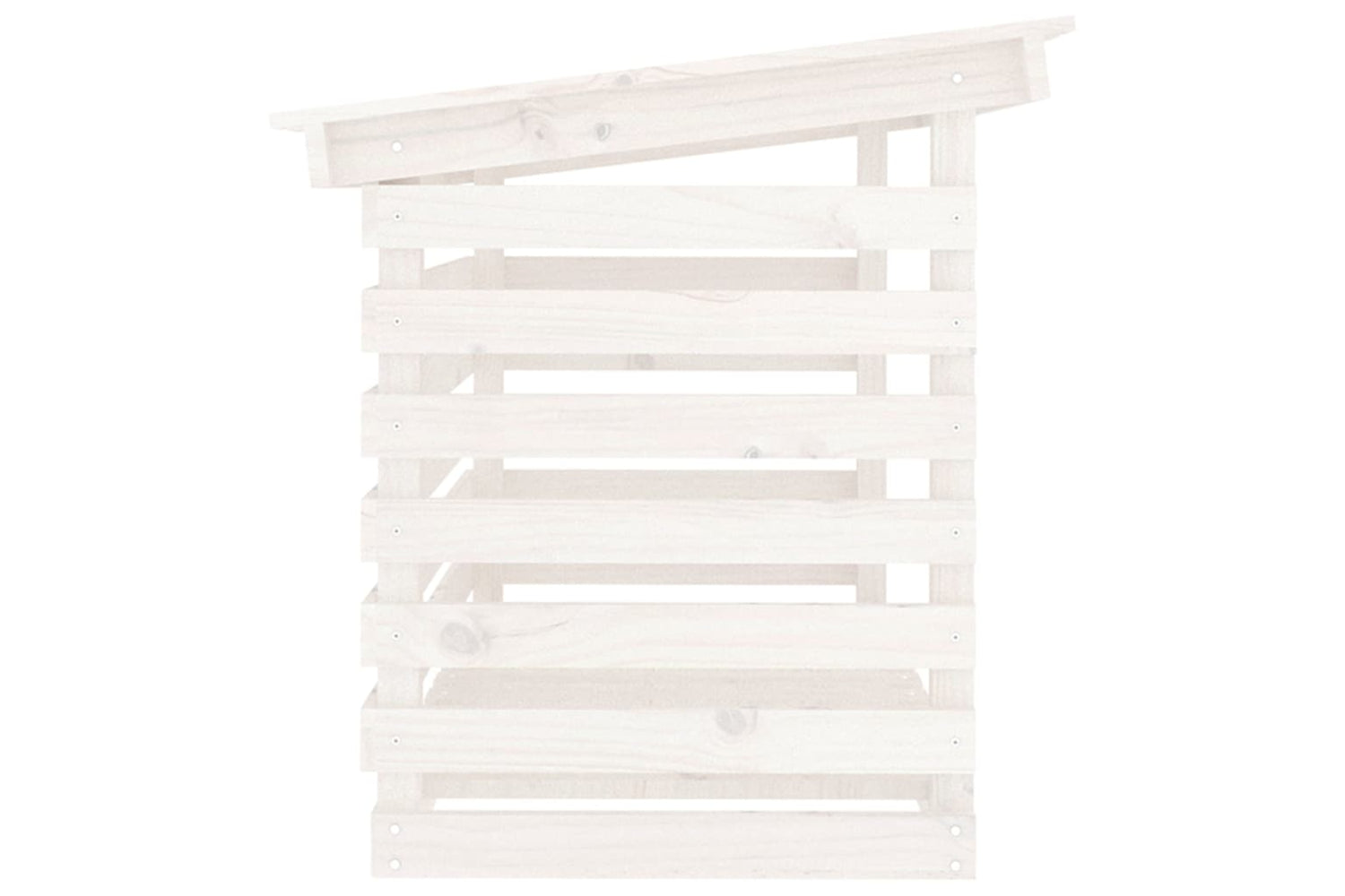vidaXL 822228 Firewood Rack White 108x73x79cm Solid Wood Pine-5