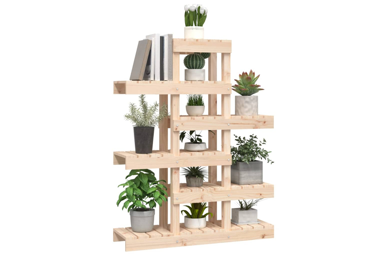 vidaXL 822087 Plant Stand 85x25x109.5cm Solid Wood Pine-3