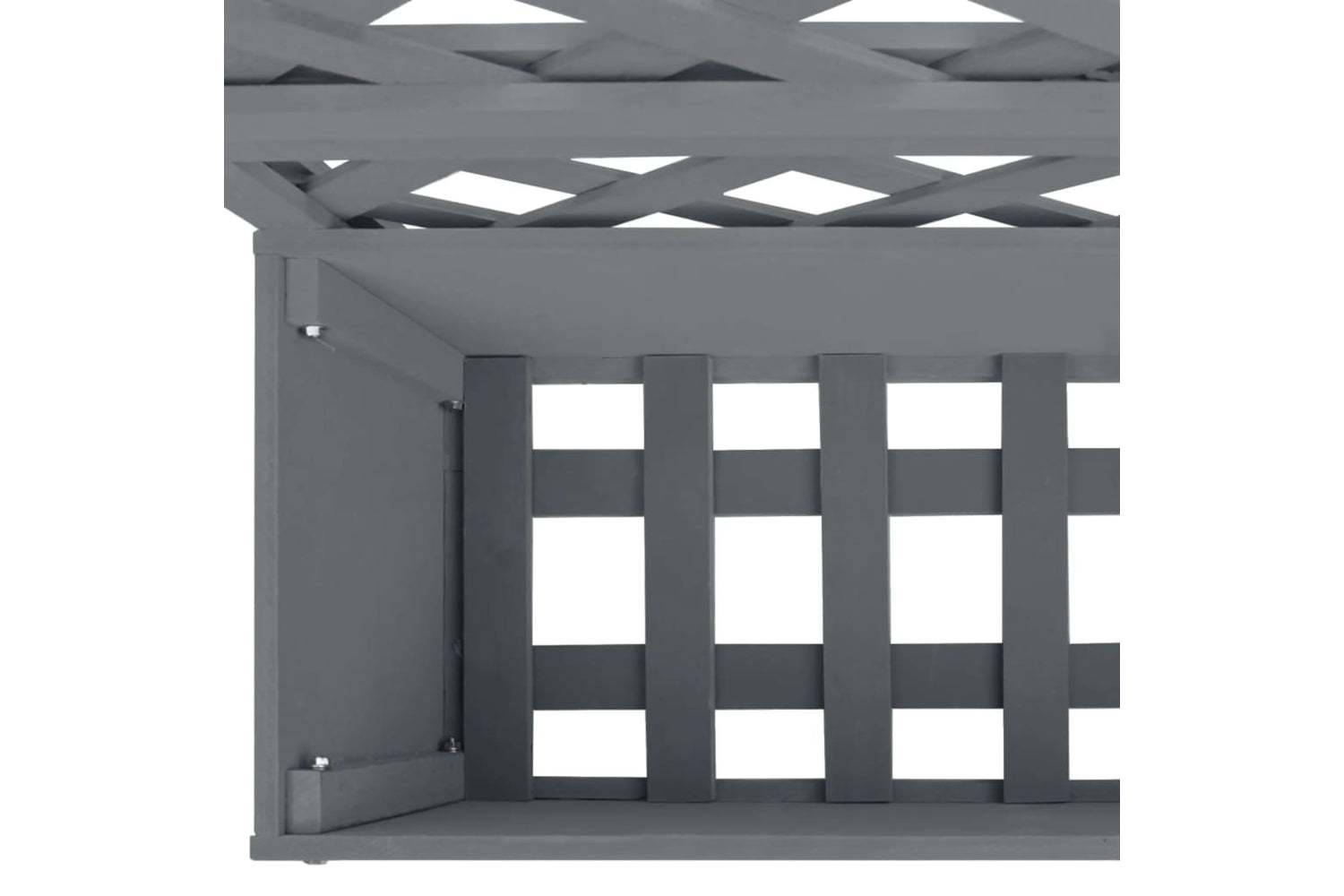 vidaXL 3154899 Trellis Planters 2 Pcs Grey 65x33x135cm Wpc-6
