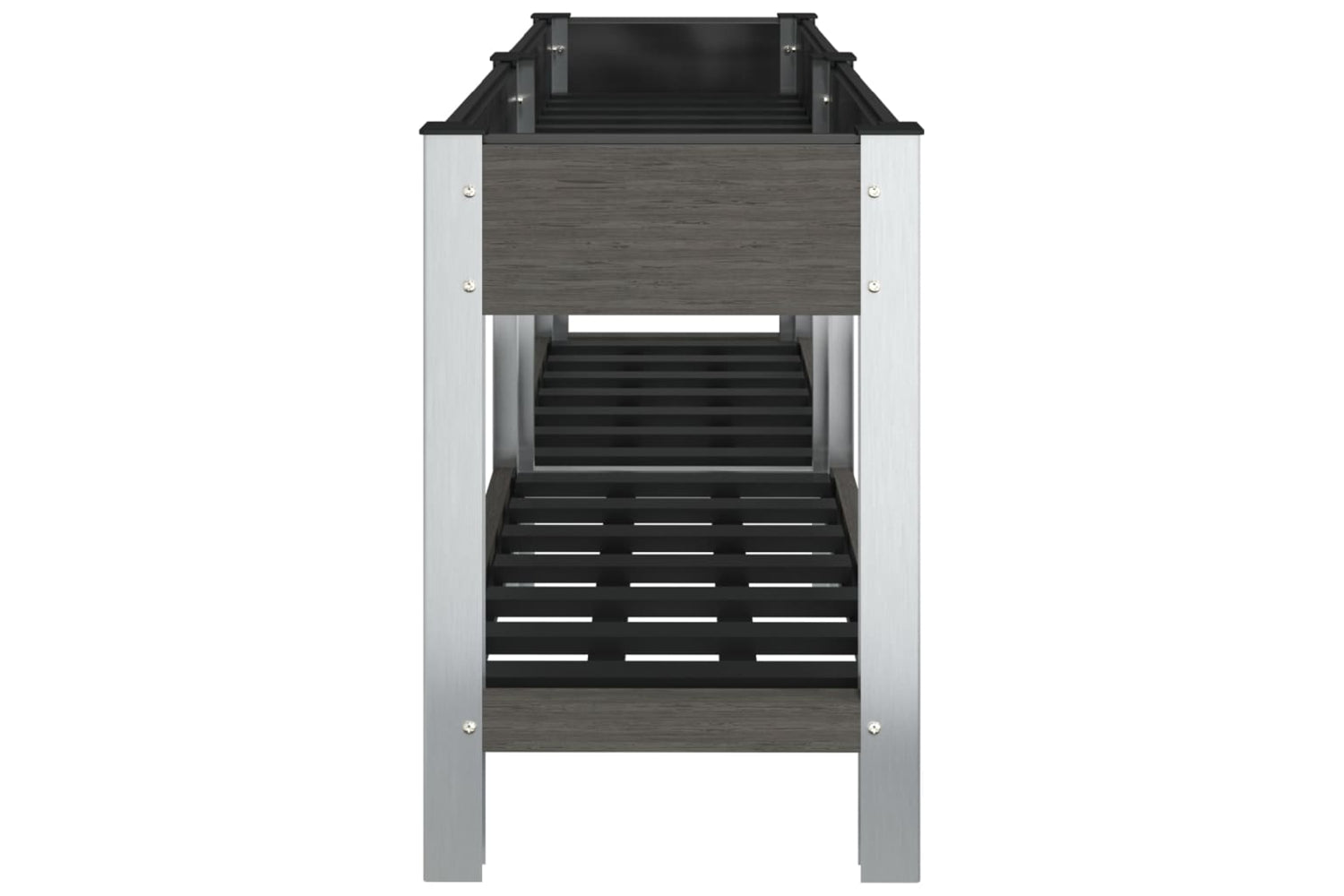 vidaXL 362572 Garden Raised Bed With Shelf Grey 175x50x75cm Wpc-3