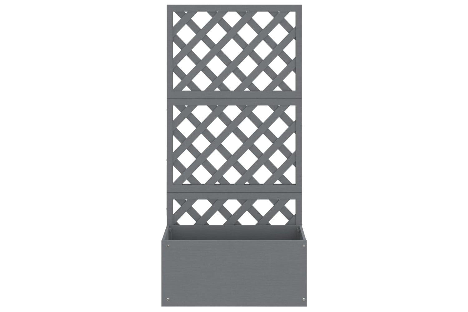 vidaXL 3154899 Trellis Planters 2 Pcs Grey 65x33x135cm Wpc-3