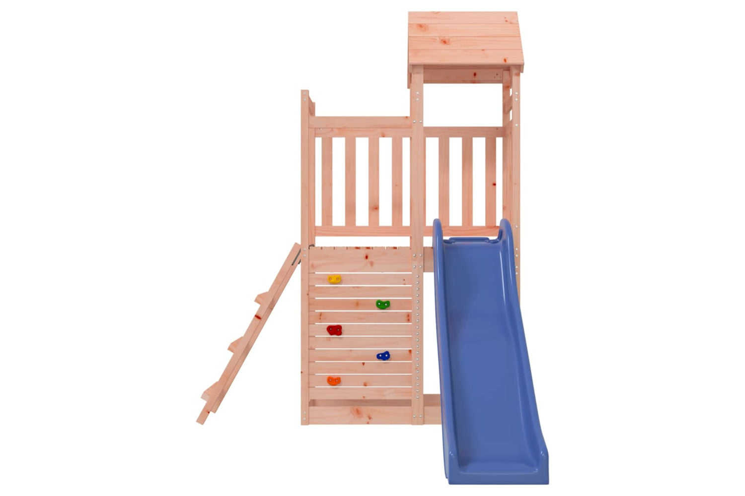 Vidaxl 3155889 Playhouse With Slide Rockwall Solid Wood Douglas-4