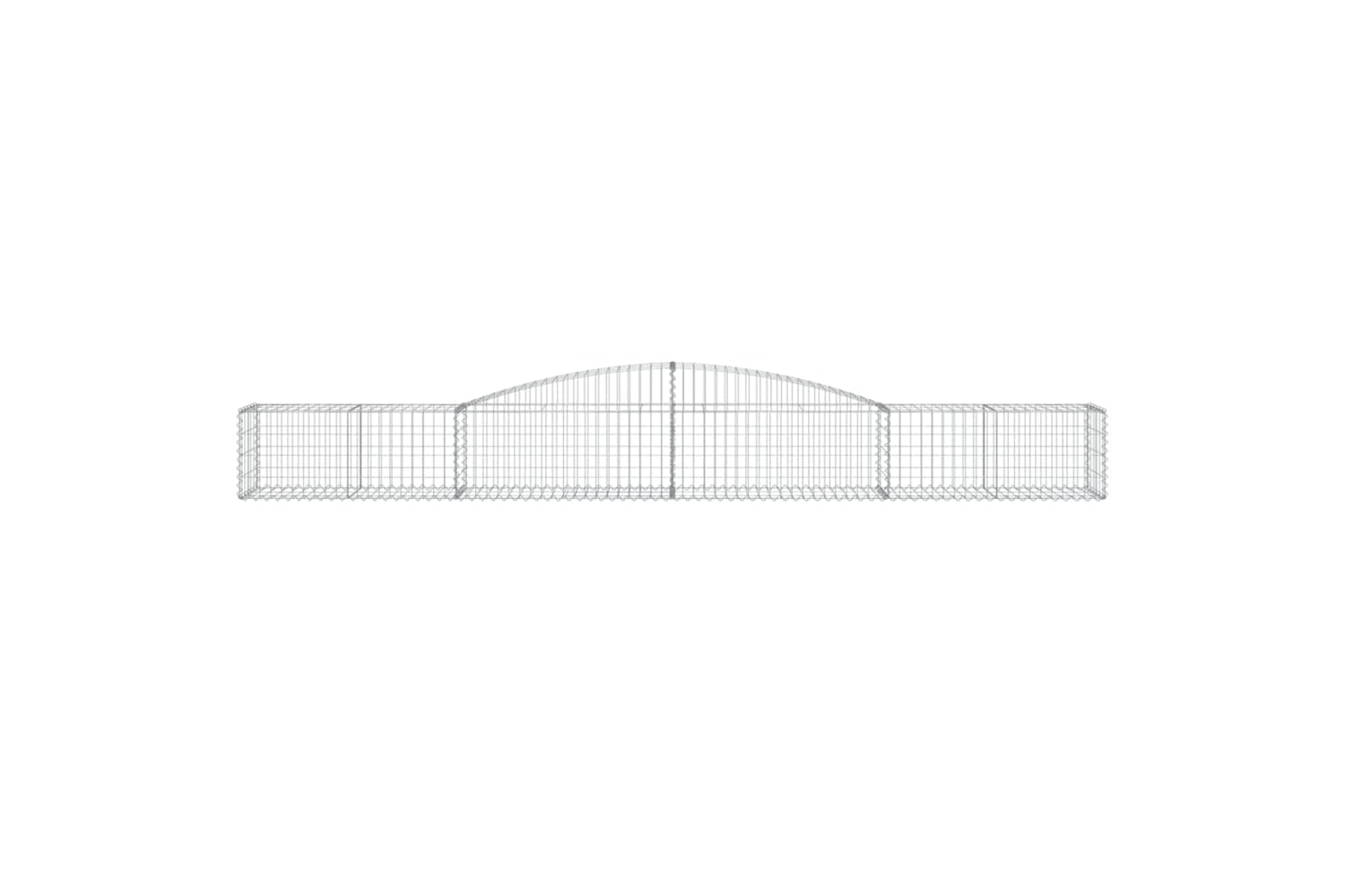 vidaXL 3146959 Arched Gabion Baskets 4 Pcs 400x50x40/60cm Galvanised Iron-3