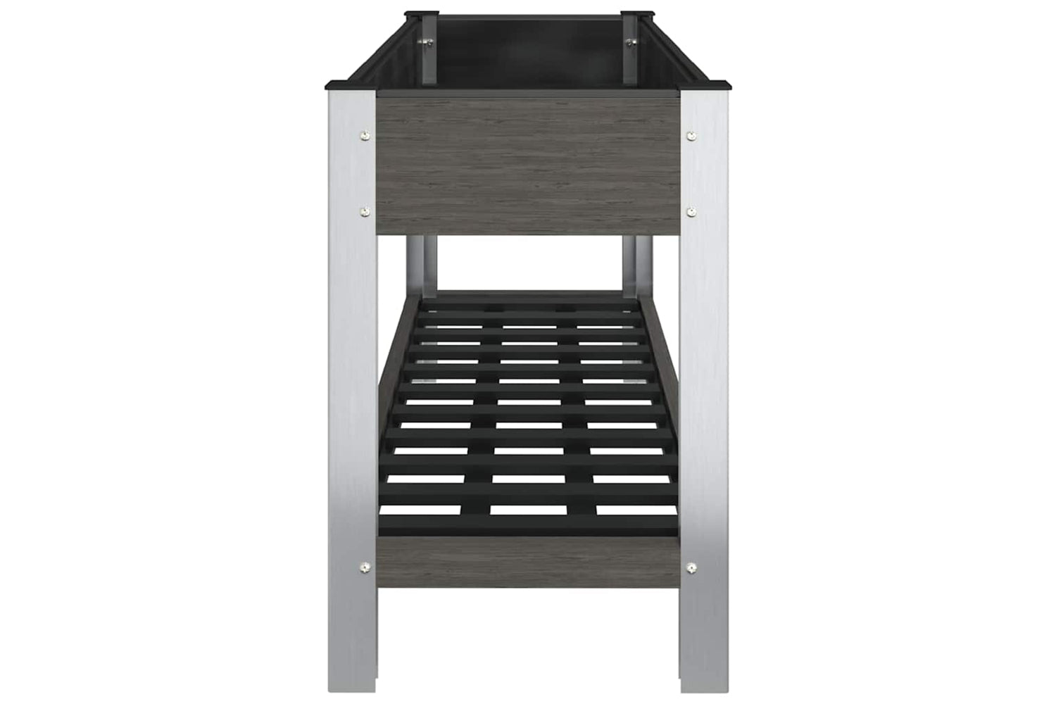 vidaXL 362570 Garden Raised Bed With Shelf Grey 120x50x75cm Wpc-3
