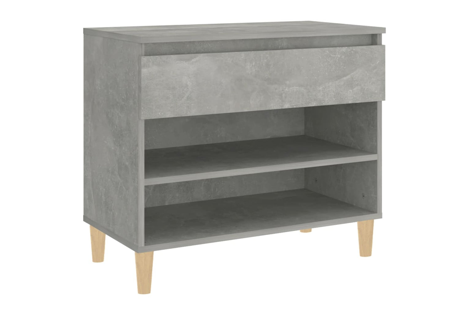 vidaXL 819760 Shoe Cabinet Concrete Grey 70x36x60cm Engineered Wood