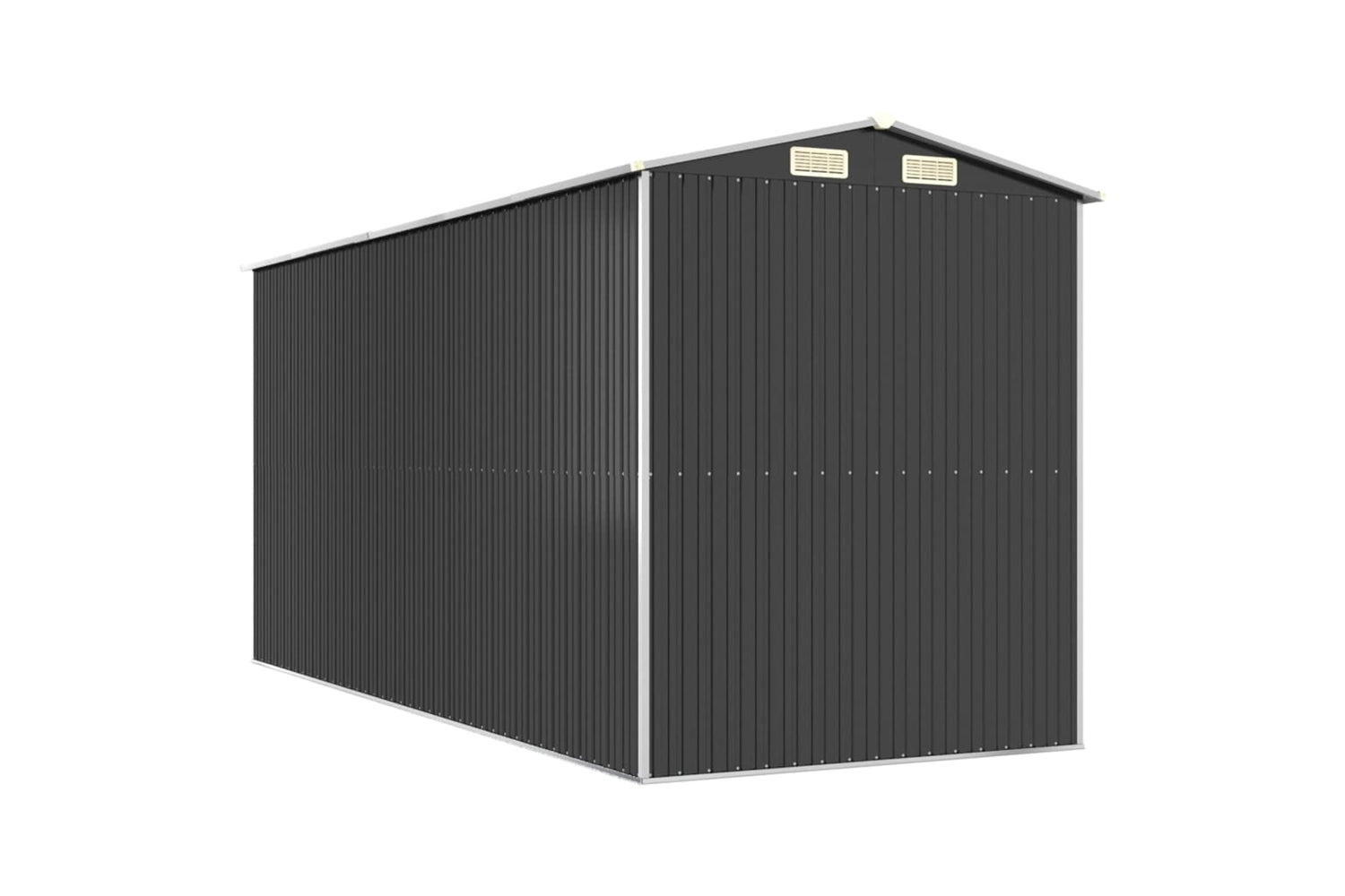 vidaXL 3147452 Garden Shed Anthracite 192x440x223cm Galvanised Steel-5