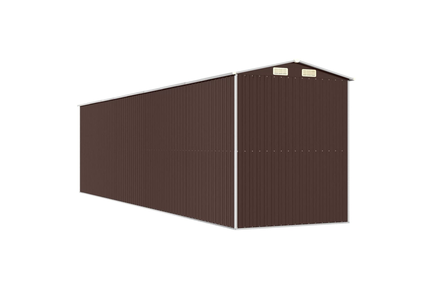 vidaXL 3147467 Garden Shed Dark Brown 192x772x223cm Galvanised Steel-5