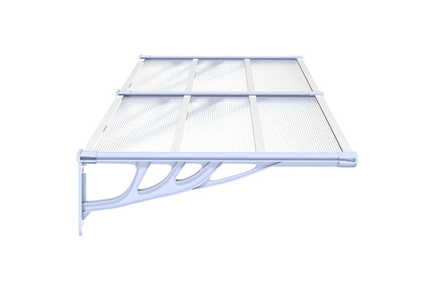 Vidaxl Door Canopy Grey And Transparent 199x90 Cm Polycarbonate-3