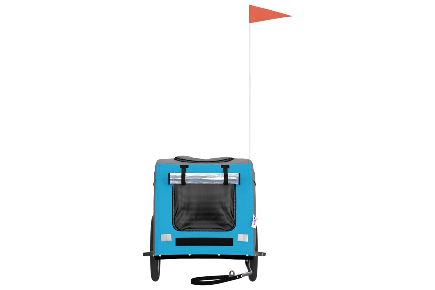 Vidaxl 93834 Pet Bike Trailer Blue And Grey Oxford Fabric And Iron-3
