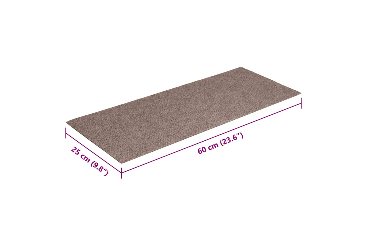 vidaXL 326912 Self-adhesive Stair Mats Rectangular 15 Pcs 60x25cm Light Brown-7