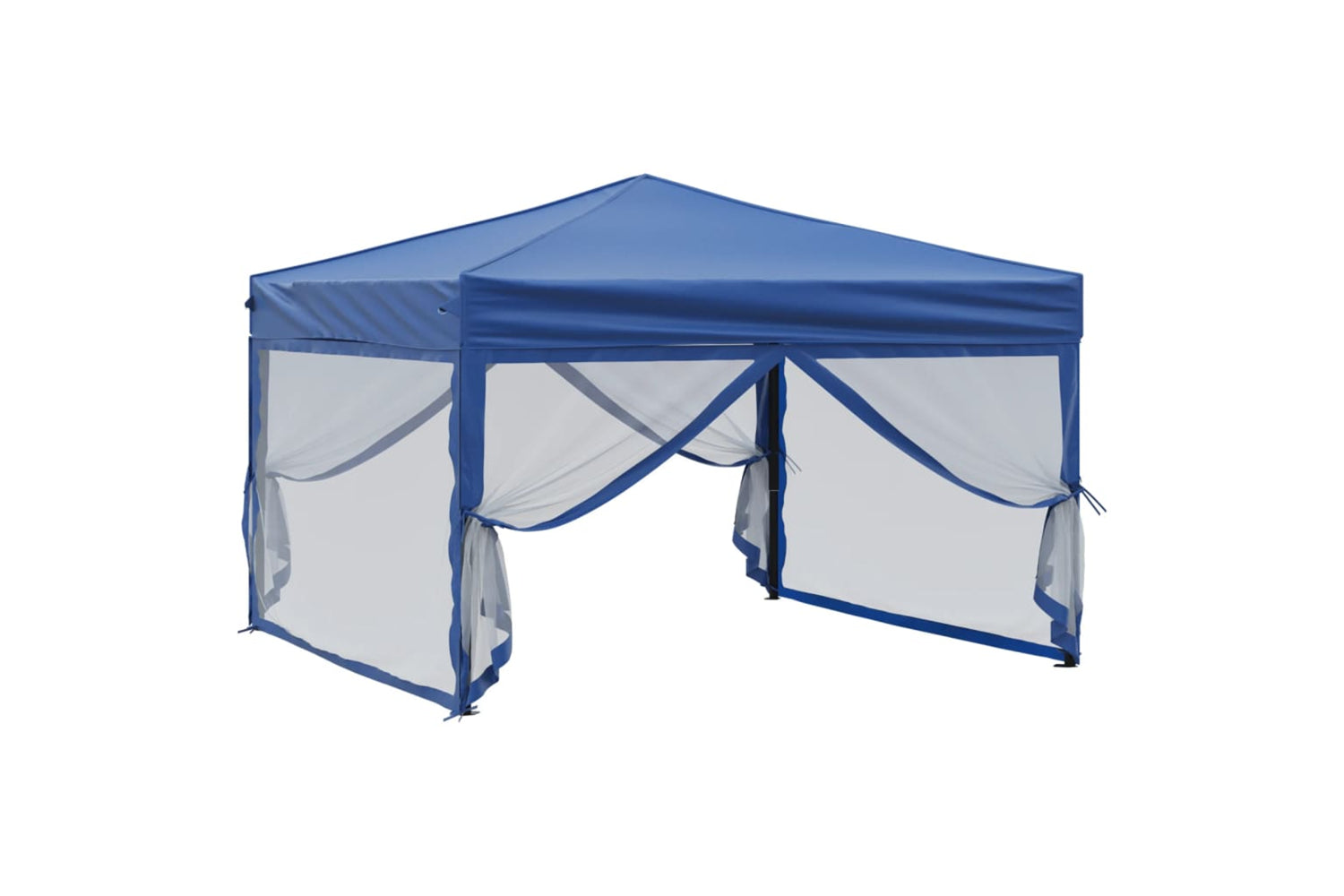 Vidaxl 93528 Folding Party Tent With Sidewalls Blue 3x3 M-2
