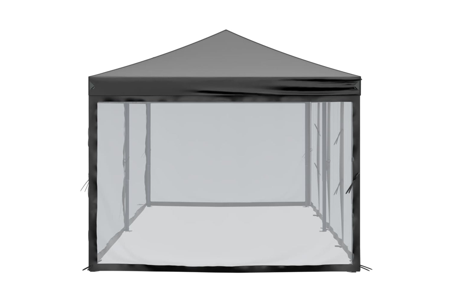 Vidaxl 93553 Folding Party Tent With Sidewalls Black 3x6 M-3