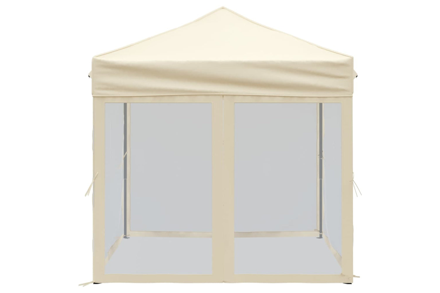Vidaxl 93508 Folding Party Tent With Sidewalls Cream 2x2 M-3