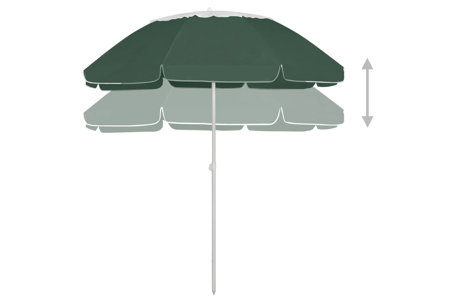 vidaXL 314717 Beach Umbrella Green 300cm-3