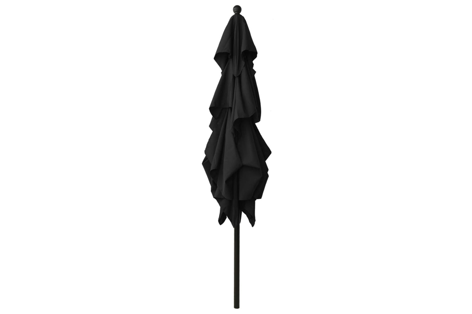 Vidaxl 313842 3-tier Parasol With Aluminium Pole Black 2.5x2.5 M-3
