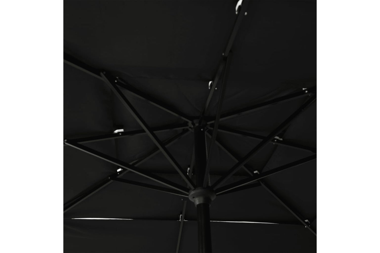 Vidaxl 313842 3-tier Parasol With Aluminium Pole Black 2.5x2.5 M-5