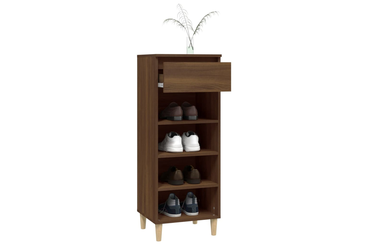 vidaXL 819779 Shoe Cabinet Brown Oak 40x36x105cm Engineered Wood-6