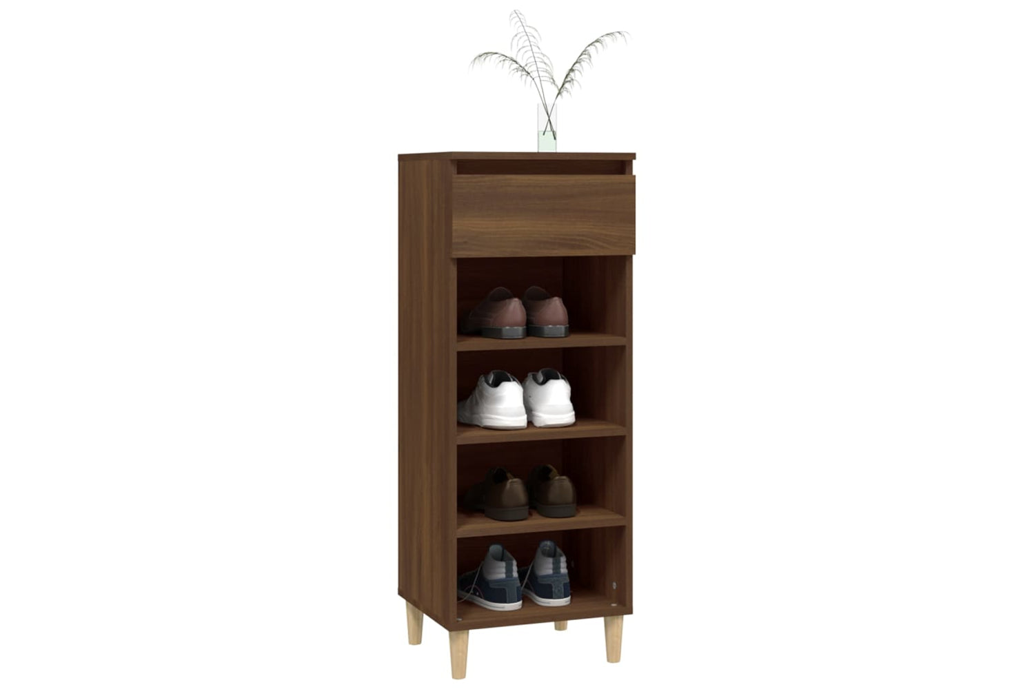 vidaXL 819779 Shoe Cabinet Brown Oak 40x36x105cm Engineered Wood-7