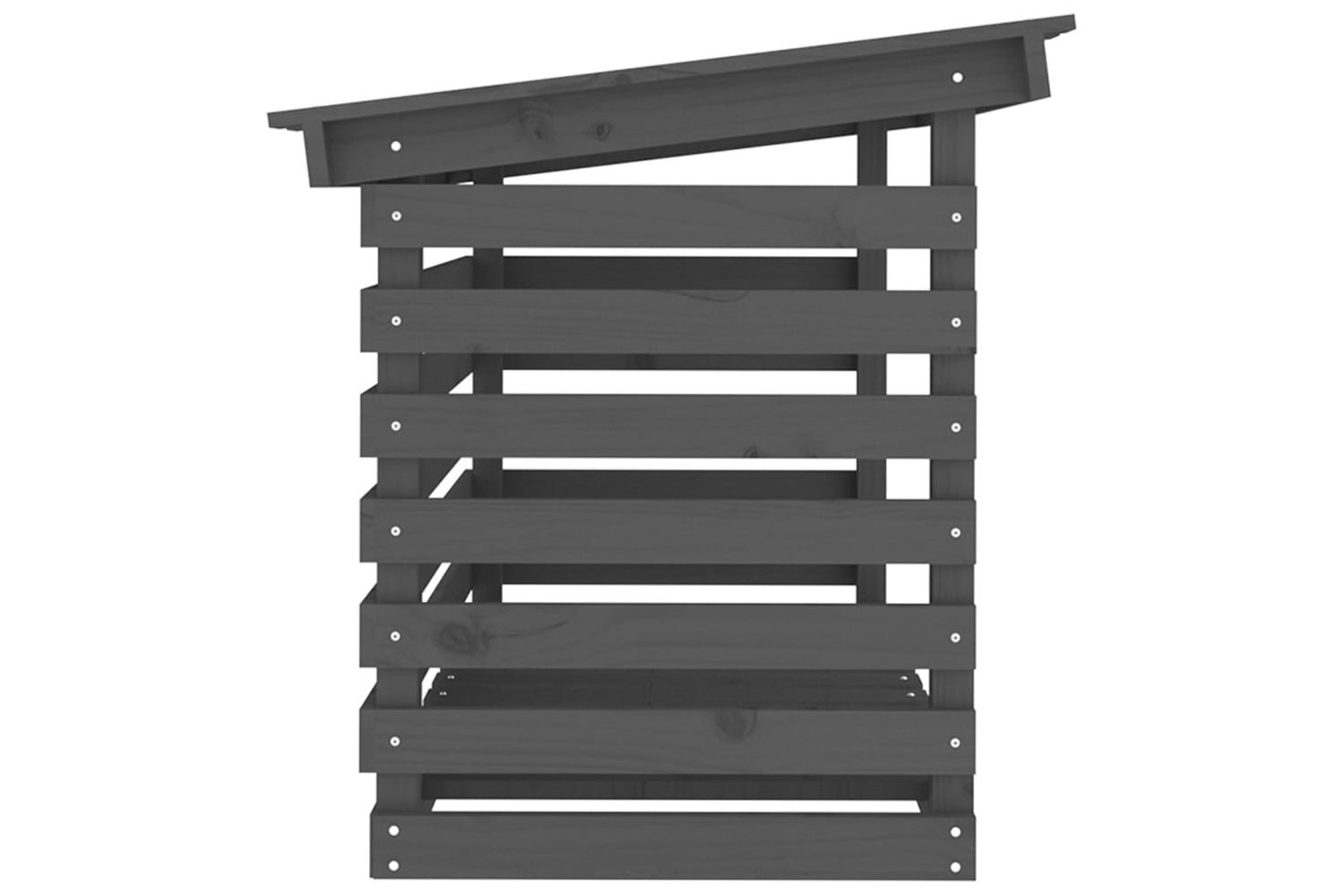 vidaXL 822229 Firewood Rack Grey 108x73x79cm Solid Wood Pine-5