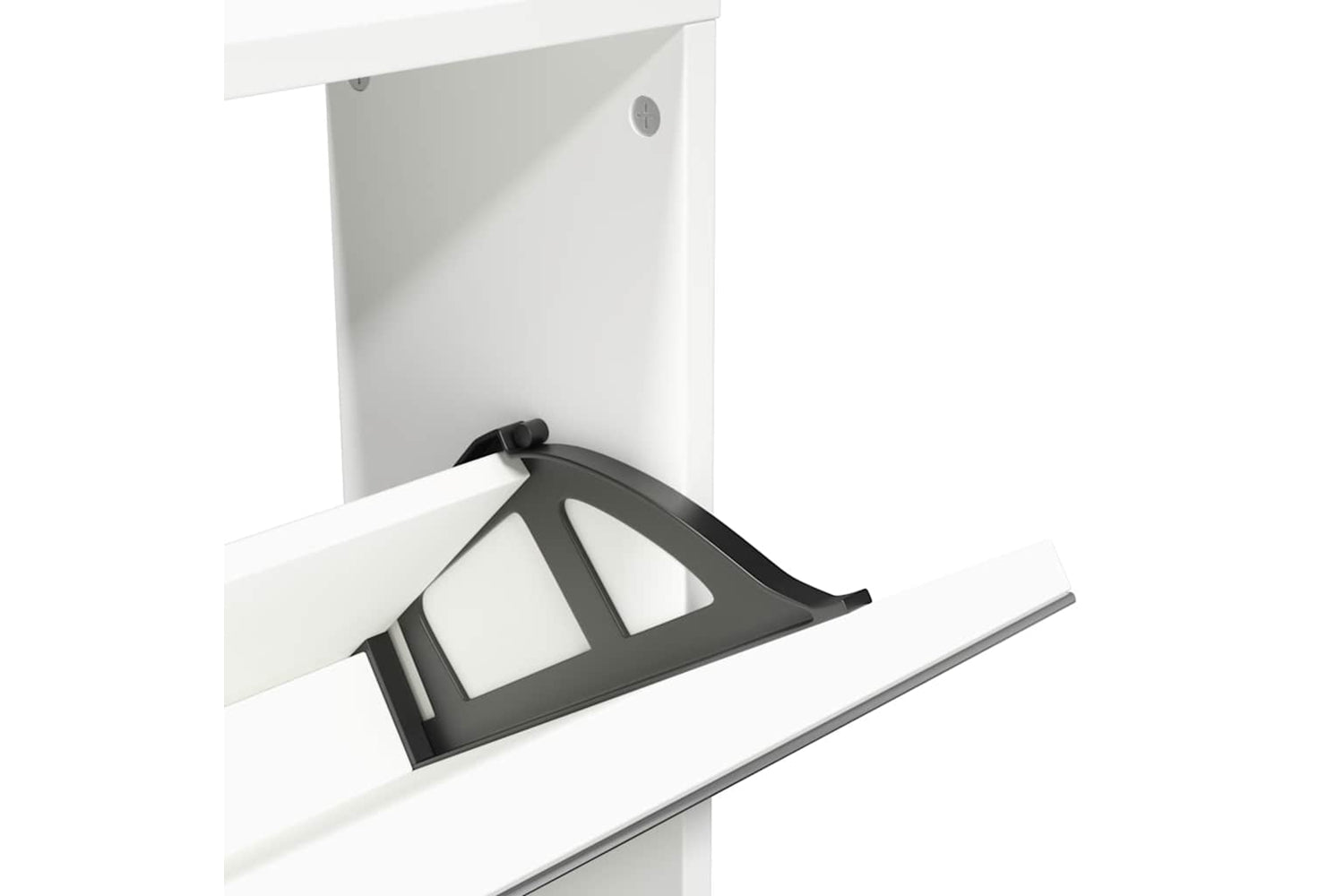 vidaXL 273938 Shoe Cabinet 5-layer Mirror White 63x17x169.5cm-6