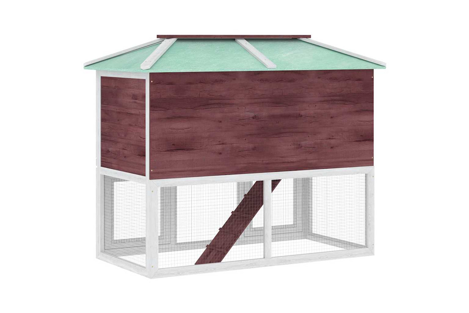 Vidaxl 170850 Animal Rabbit Cage Double Floor Brown Wood-5