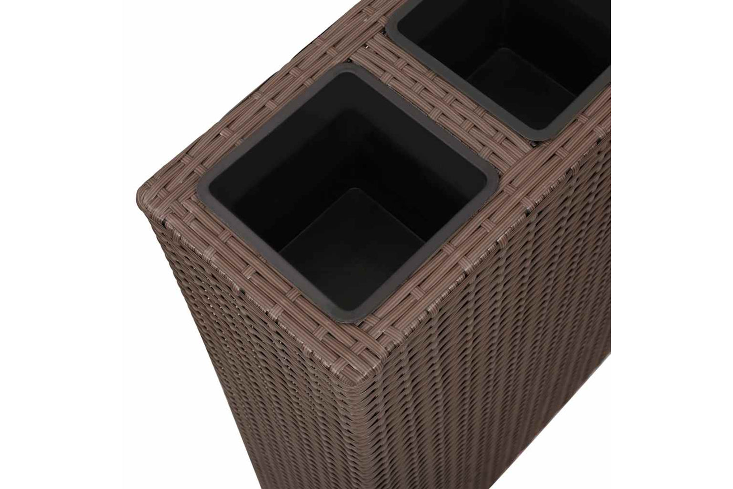 Vidaxl 41085 Garden Raised Bed With 4 Pots Poly Rattan Brown-5