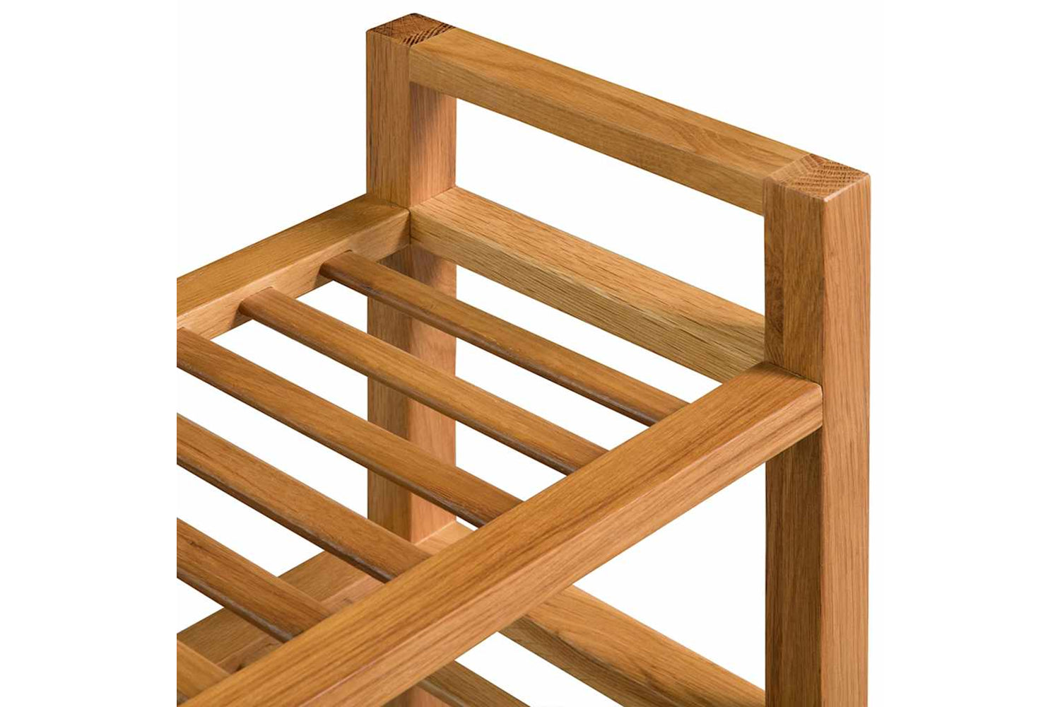 Vidaxl Shoe Rack With 3 Shelves 100x27x60 Cm Solid Oak Wood-4