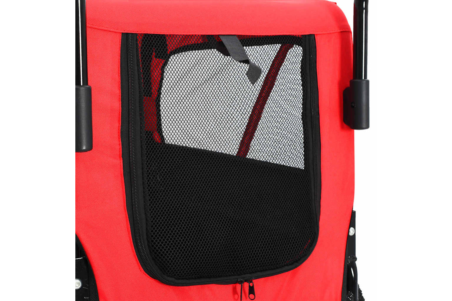 Vidaxl 2-in-1 Pet Bike Trailer & Jogging Stroller Red And Black-6